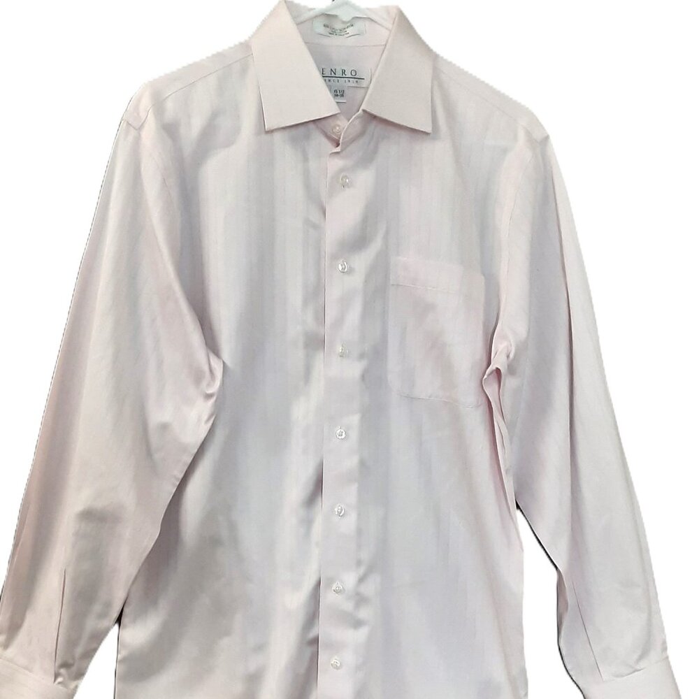 Enro Men's Dress Shirt 15.5, Non-Iron, 80's 2 Ply, Long Sleeve. Light Lavendar